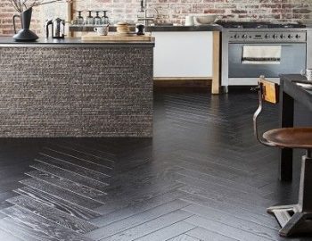 Black-Authentic-herringbone-laminate-flooring0in-commertial-kitchen