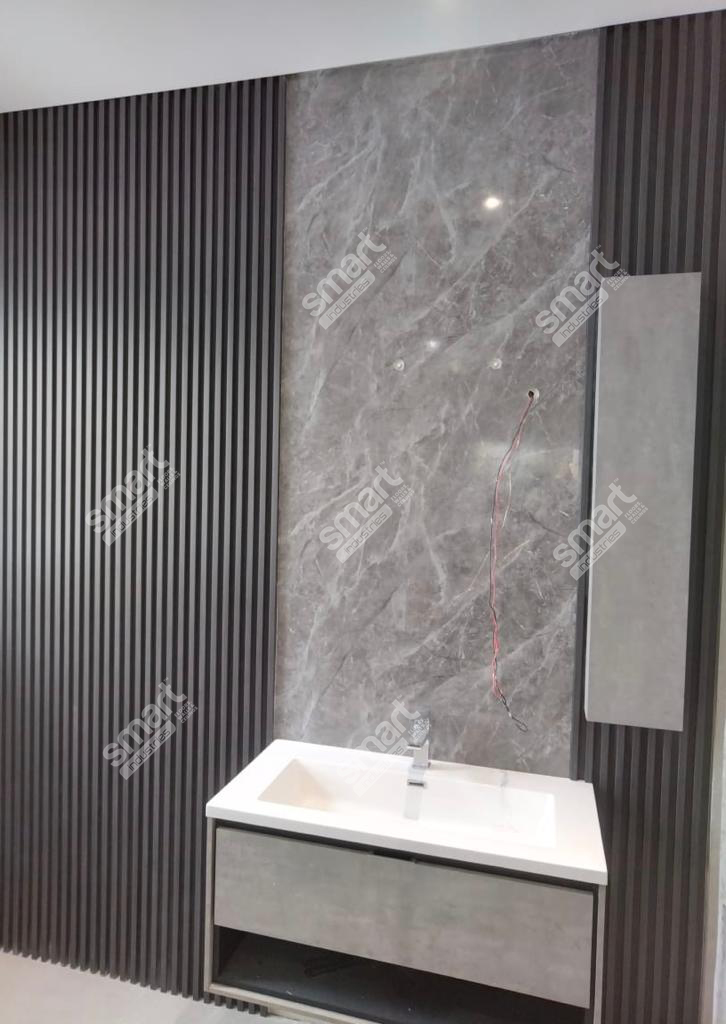 Bathroom Design: PVC Marble + Wall Panels